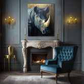 Tocco d'oro sull'armatura del rinoceronte della savana | dimensioni diverse